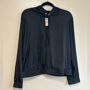 Express NWT Satin Look Jewel Detail Sweatshirt. XL